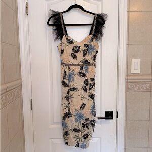 Lulus Show Stopper Floral Embroidered Mini Dress